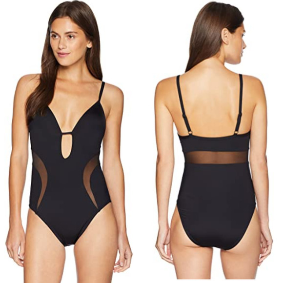 Kenneth Cole Sexy Push Up One Piece Swimsuit In Black - Picture 3 of 8